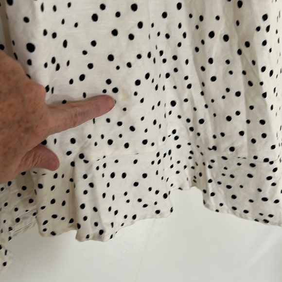 Loft Linen Dotted Tie Back Flare Dress - Picture 11 of 11